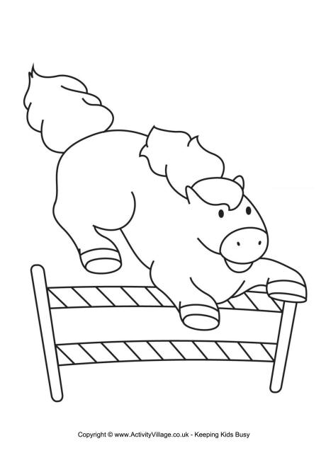 Horse colouring page 6
