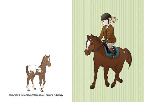 Horse riding card