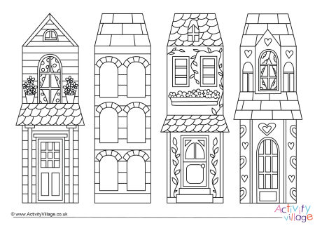 House Colouring Bookmarks House Colouring Bookmarks