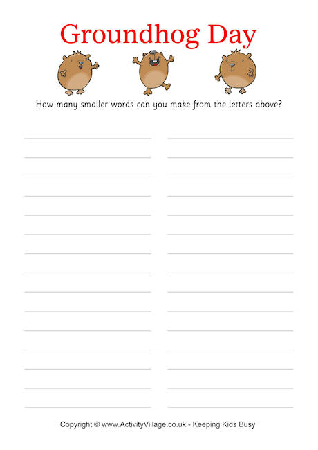 How many words -  Groundhog Day 