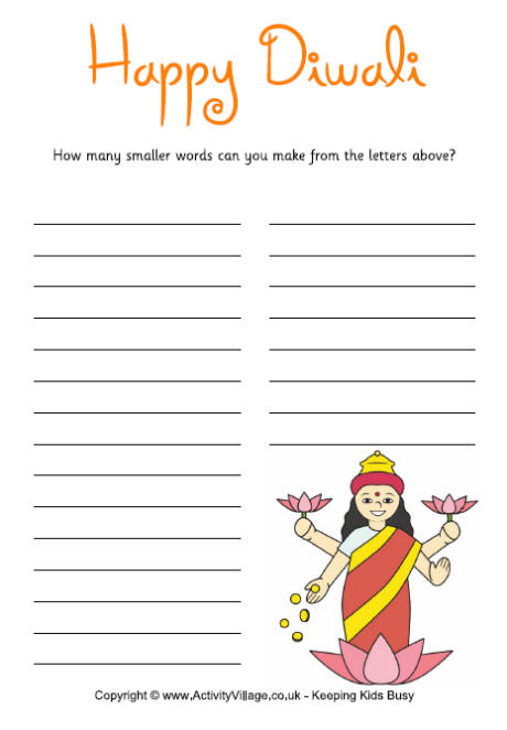How many words - Happy Diwali