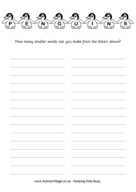 How many words - Penguins
