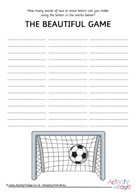How many words soccer puzzle How many words soccer puzzle