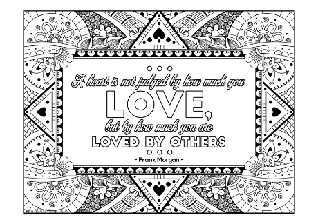 How Much You Are Loved Colouring Page