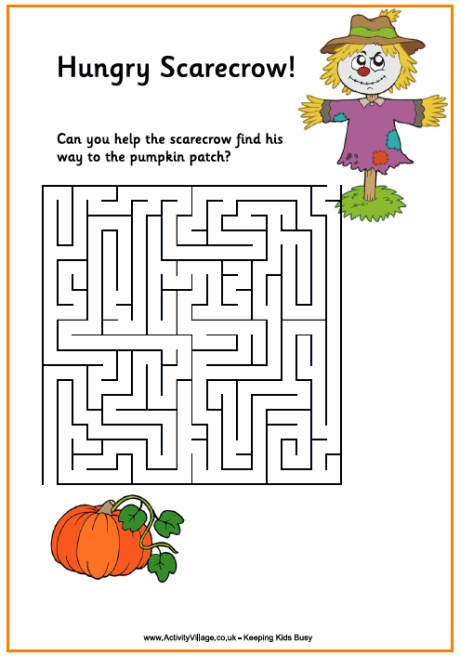 Hungry scarecrow maze