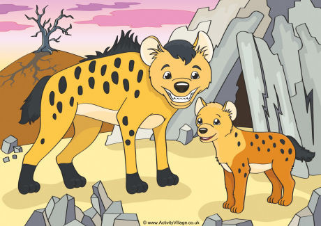 Hyenas Scene Poster