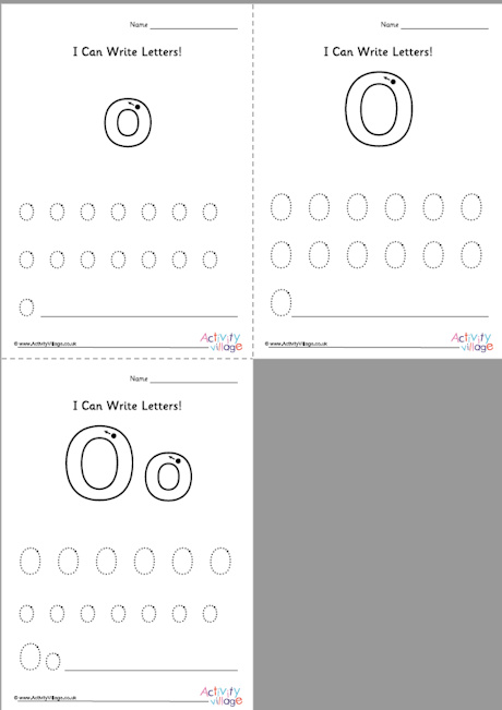 I Can Write the Letter O