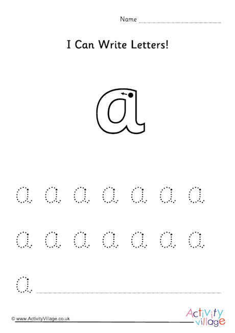 All I Can Write Letters - Lower Case
