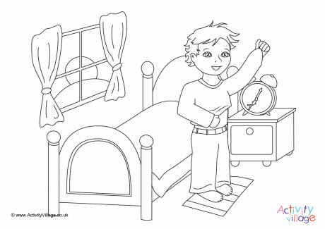 I Get Dressed Colouring Page 
