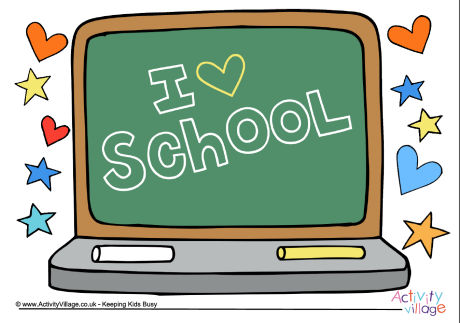 I Love School poster