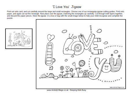 I love you jigsaw I love you jigsaw