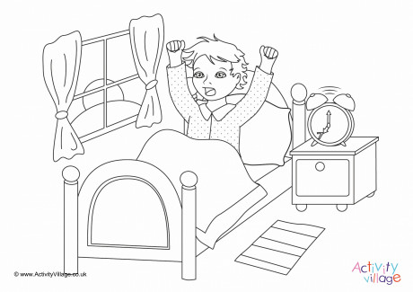 I Wake Up Colouring Page 