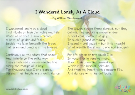 I wandered lonely as a cloud 2 I wandered lonely as a cloud 2