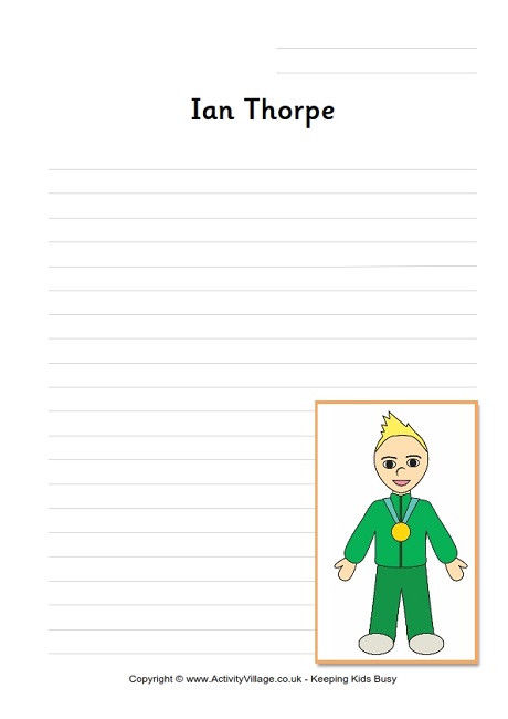 Ian Thorpe writing page