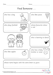 The Pieces of Me Worksheet - Getting to Know You Activity