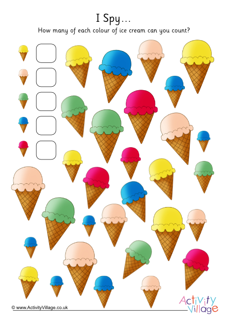 Ice Cream I Spy Counting Ice Cream I Spy Counting