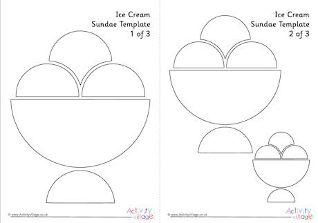 Ice cream sundae template