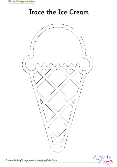 Ice cream tracing page 1