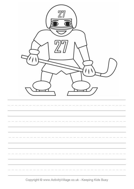Ice Hockey story paper