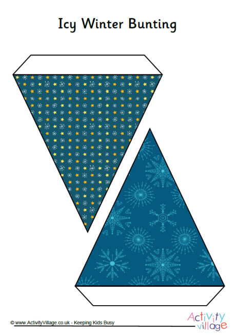 Icy winter bunting - small Icy winter bunting - small