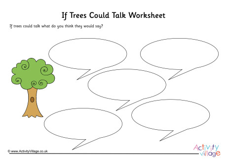 If Trees Could Talk Worksheet