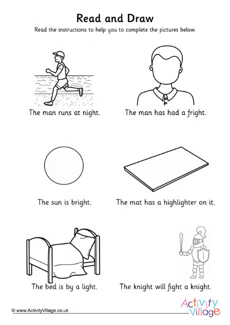 Igh Trigraph Read And Draw