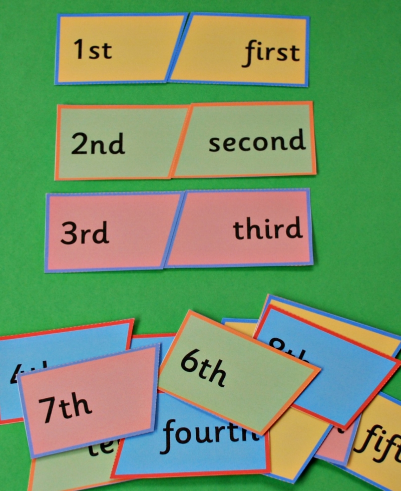 Our ordinal number matching puzzle