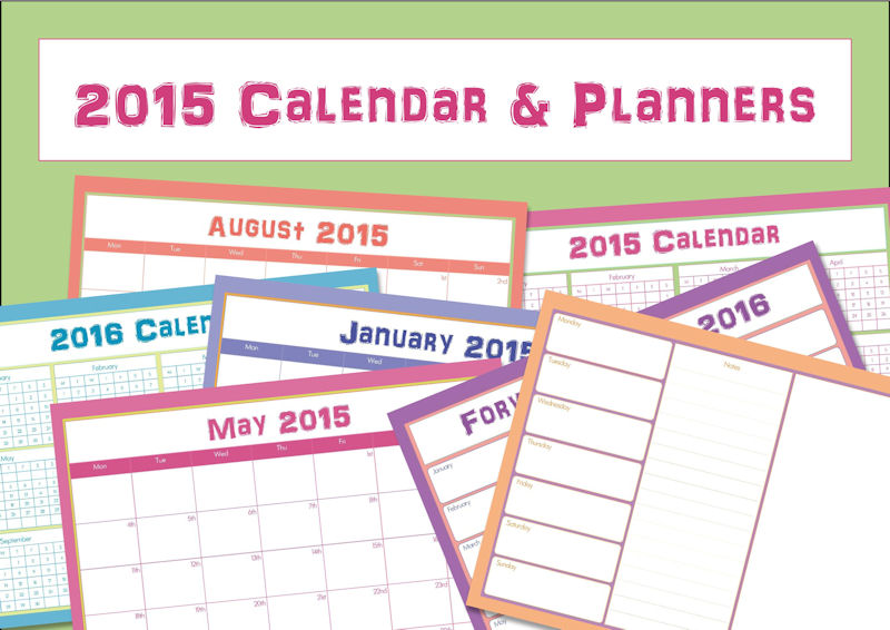 2015 Calendars and Planners