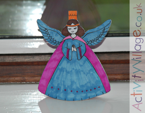 Angel standing on the window ledge