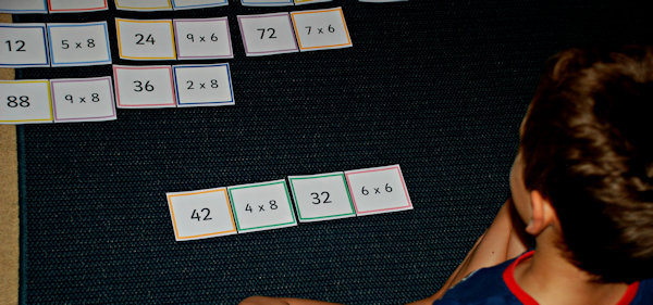 Making times tables dominoes