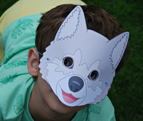 Wearing a wolf mask