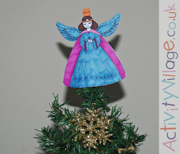 Angel on top of our Christmas tree