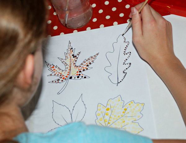Busy creating some dotty autumn leaves