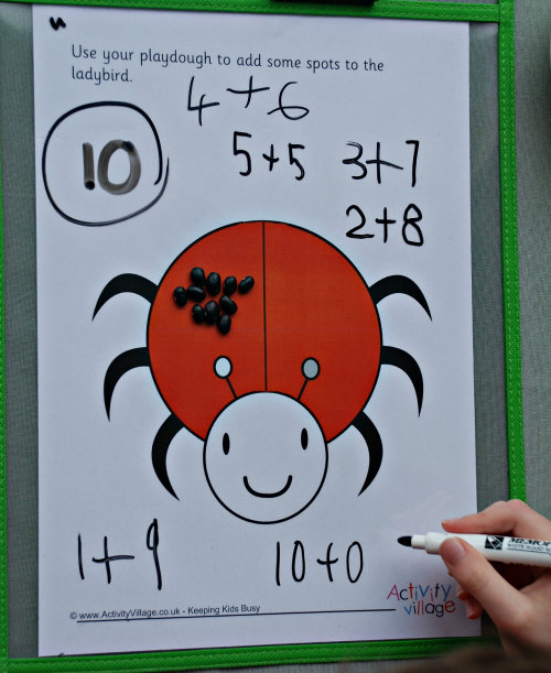 Ladybird number bonds to 10