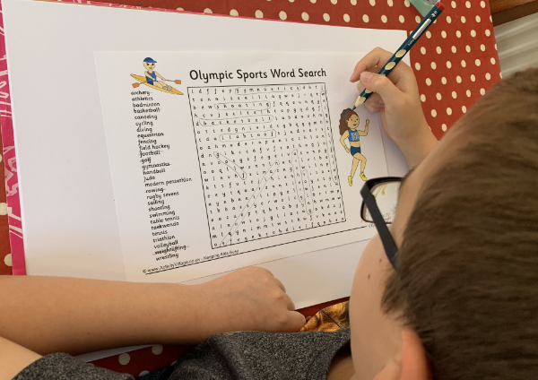 Olympic sports word search