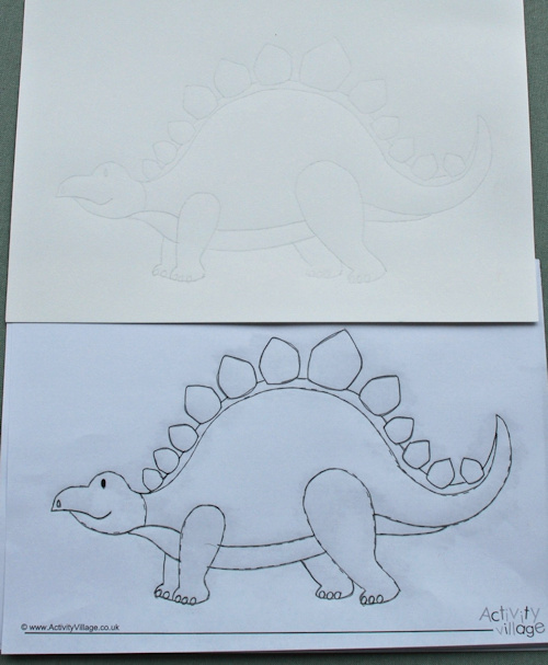 Stegosaurus image after tracing