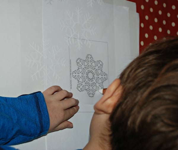 Creating snowflake window art