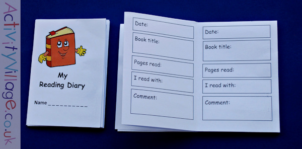 My Reading Diary from Activity Village