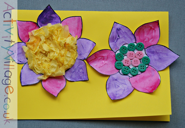 Flower collage card