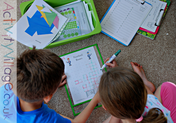 Playing football boxes