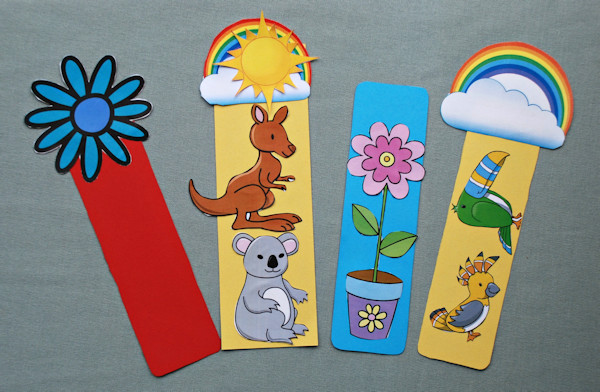 Some of the bookmarks he made