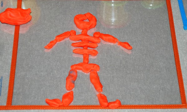 And here's another playdough skeleton