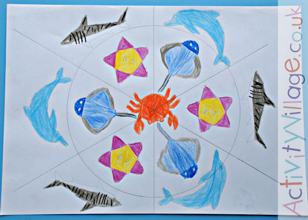 His complete sea creature mandala