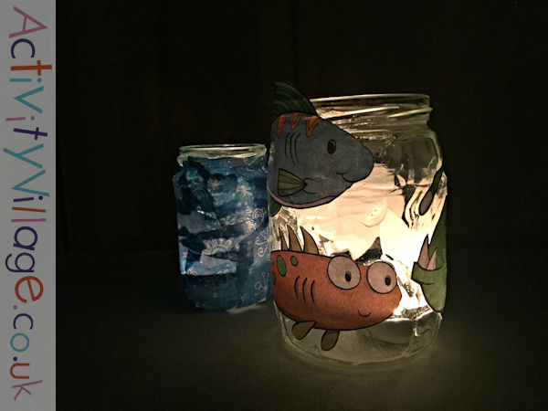 Jars at night