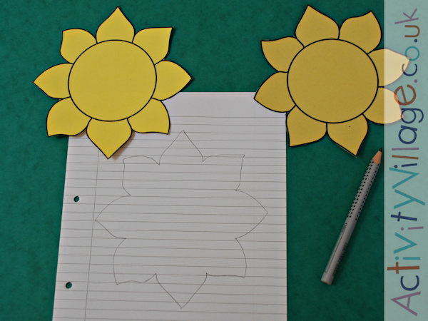 Creating the sunflower booklet