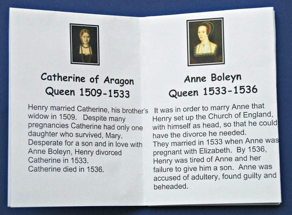 Inside the Six Wives of Henry VIII booklet