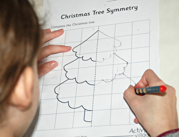 Christmas tree symmetry page