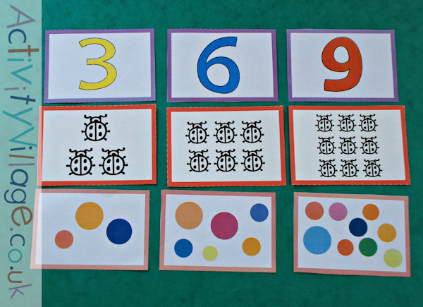 Matching different maths card sets together