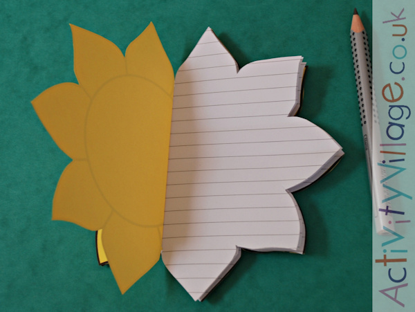 Our homemade sunflower booklet
