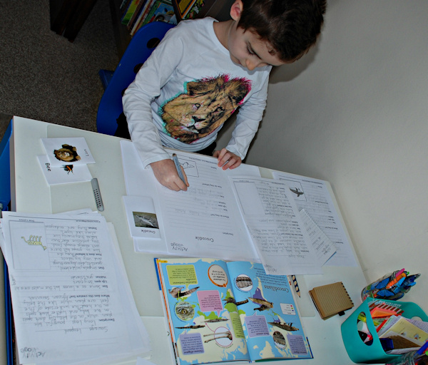 Writing with Activity Village's animal fact finding worksheets